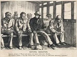 Mary Evans Print: Workmens Train Passengers at Leisure
