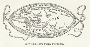 Ancient World Map Prints: World Map c. 50BC