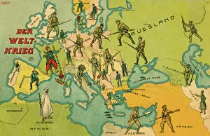Soldiers Collection: World War One Combatants - Map of Europe