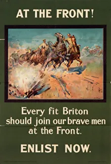 At the Front - World War One recruitment poster At the Front - World War One recruitment poster