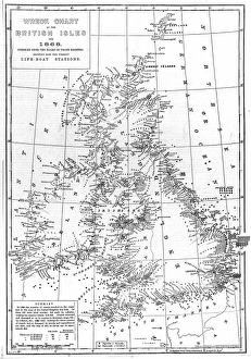 Wreck Chart of the British Isles For 1868 Wreck Chart of the British Isles For 1868