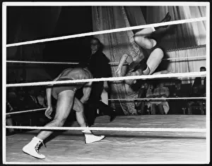 Wrestling Match Print: Aerial Impact