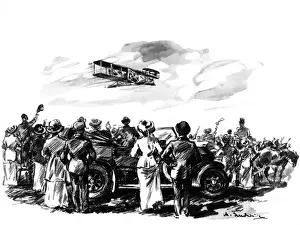 Early Aeroplanes Transport Prints: Wright Flight 1909