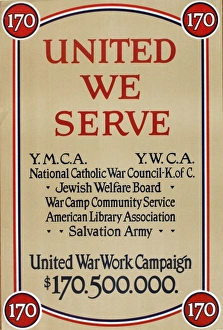 WW1 poster, United War Work Campaign WW1 poster, United War Work Campaign
