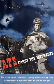 WW2 ATS poster for motorcycle messengers WW2 ATS poster for motorcycle messengers