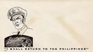 World War II Propaganda Prints: WW2 - MacArthur vows to return to the Philippines