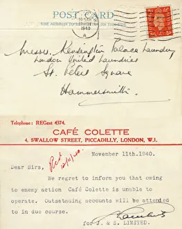 WW2 Memorabilia - Damaged Cafe informing suppliers WW2 Memorabilia - Damaged Cafe informing suppliers