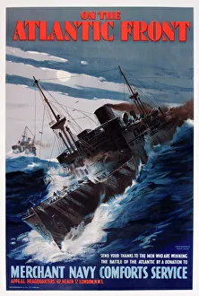 WW2 poster, Merchant Navy Comforts Service WW2 poster, Merchant Navy Comforts Service