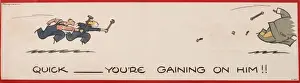 WW2 Propaganda Poster Prints: WW2 poster, Quick -- you re gaining on him