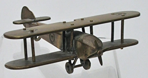 WWI biplane with machine-made roundels on wings WWI biplane with machine-made roundels on wings
