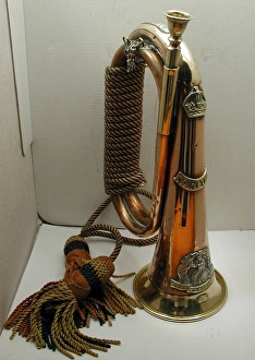WWI bugle - Norfolk Regiment badge WWI bugle - Norfolk Regiment badge