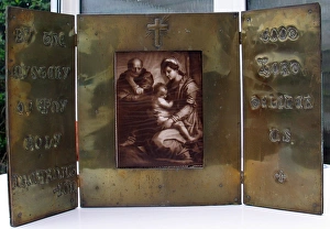 WWI hand-crafted and embossed triptych WWI hand-crafted and embossed triptych