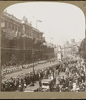 Cenotaph Whitehall London Prints: Wwi Peace Procession