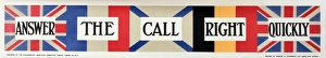 WWI Poster, Answer The Call Right Quickly WWI Poster, Answer The Call Right Quickly
