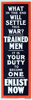 WWI Poster, What in the end will settle this war? WWI Poster, What in the end will settle this war?