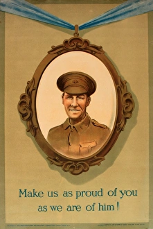 WWI Poster, Make us as proud of you as we are of him WWI Poster, Make us as proud of you as we are of him