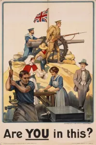 WWI Poster Prints: WWI Recruitment Print: Are YOU in this