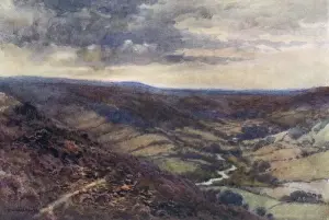 Early 20th Century Print of Yorkshire Moors, circa 1909