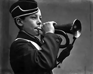 Wind Instrument Musician Prints: Young Cornet Player