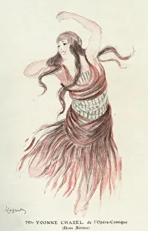 French Entertainment History Prints: Yvonne Chazel