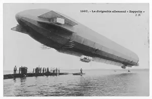 Prints of The first Zeppelin, LZ-I, on the Bodensee Lake Prints: Zeppelin I Print: Early Rigid Airship on the Bodensee