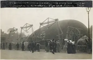 Vintage Air Transport Prints: The Zeppelin L49 on the ground