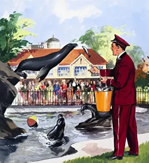 Classic Children's Book Illustration Prints: The Zoo Keeper