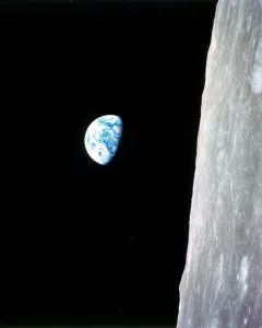 Earthrise Print: Apollo 8 Lunar Horizon