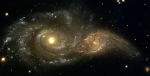 A Grazing Encounter Between Two Spiral Galaxies