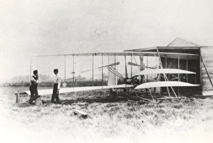 Wilber and Orville Wright with Flyer II at Huffman Prairie Wilber and Orville Wright with Flyer II at Huffman Prairie