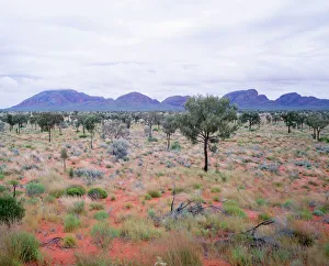 Australia - Kata Tjuta (the Olgas) from the South in rainy conditions Australia - Kata Tjuta (the Olgas) from the South in rainy conditions
