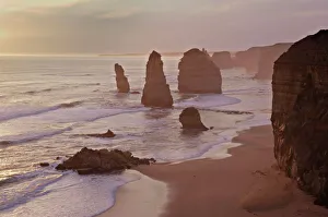 Australia, Victoria - The Twelve Apostles with collapsed stack in foreground Australia, Victoria - The Twelve Apostles with collapsed stack in foreground