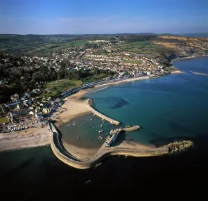 Lyme Regis Print: The Cobb and Harbour Wall