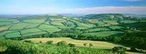 Dorset UK - patchwork farming landscape. View from Golden Gap 626 ft above sea level Dorset UK - patchwork farming landscape. View from Golden Gap 626 ft above sea level