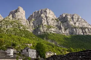 Greek Countryside Landscape Prints: The dramatic limestone cliffs of Astraka mountain