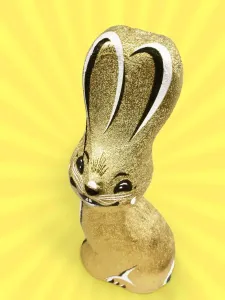 Foil Covered Chocolate Easter Rabbit Print