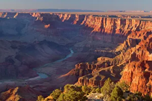 Grand Canyon - panoramic view from Grandview Point into the Grand Canyon and the Colorado River Grand Canyon - panoramic view from Grandview Point into the Grand Canyon and the Colorado River