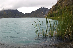 A lake, formed in a crater of volcano Pinatubo (the water level gradually rises over the years), erupted in 1992 A lake, formed in a crater of volcano Pinatubo (the water level gradually rises over the years), erupted in 1992