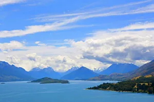 Lake Wakatipu - view towards the stunning mountains of Mount Aspiring Nation Lake Wakatipu - view towards the stunning mountains of Mount Aspiring Nation