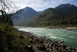 River Ganges north of Rishikesh India River Ganges north of Rishikesh India
