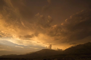 Sunset with cloud build up over the Brandberg Massive Sunset with cloud build up over the Brandberg Massive
