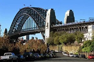 Images Dated 15th January 2009: Sydney Harbour Bridge - view from the Rocks area, Sydney, New South Wales, Australia JPF50268