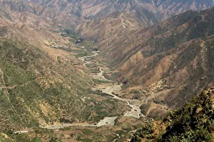 Valley - Seen from the old road from Asmara to Massawa, built by Italians during Valley - Seen from the old road from Asmara to Massawa, built by Italians during
