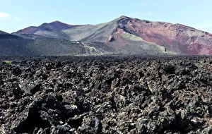 Vast expanse of volcanic lava - Lanzarote experienced three eruptions in 1730 Vast expanse of volcanic lava - Lanzarote experienced three eruptions in 1730