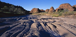 Western AUSTRALIA - Dry bed of Piccaninny Creek meandering through sandstone beehives Western AUSTRALIA - Dry bed of Piccaninny Creek meandering through sandstone beehives