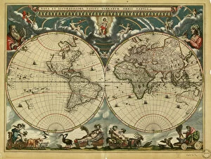 Ancient Collection: 17th century world map