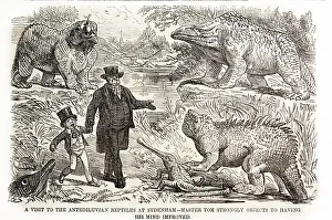 1855 Punch Dinosaurs Crystal Palace 1855 Punch Dinosaurs Crystal Palace