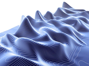 Computer Artwork Prints: 3D surface graph, computer artwork