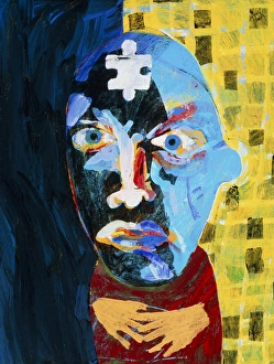 Abstract artwork of man depicting mental illness Abstract artwork of man depicting mental illness