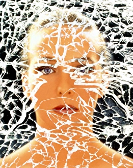 Abstract image of woman with shattered personality Abstract image of woman with shattered personality